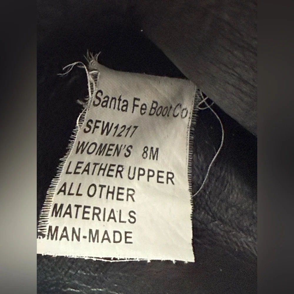 Santa Fe Boot Co. Leather Ankle Boots - Size 8 - Picture 8 of 11